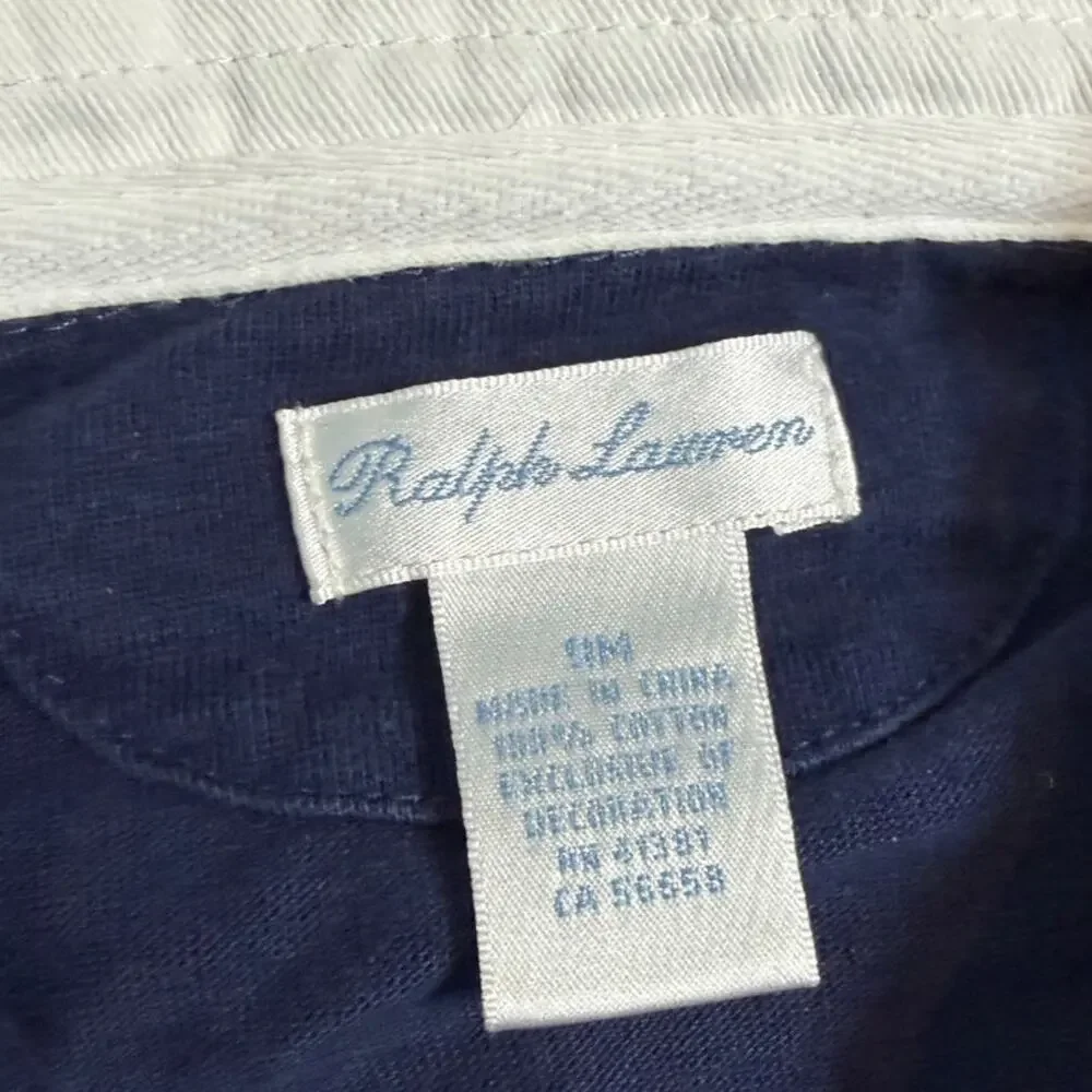 Polo Ralph Lauren 9 mo Boys Polo Jumpsuit One Piece Navy Blue